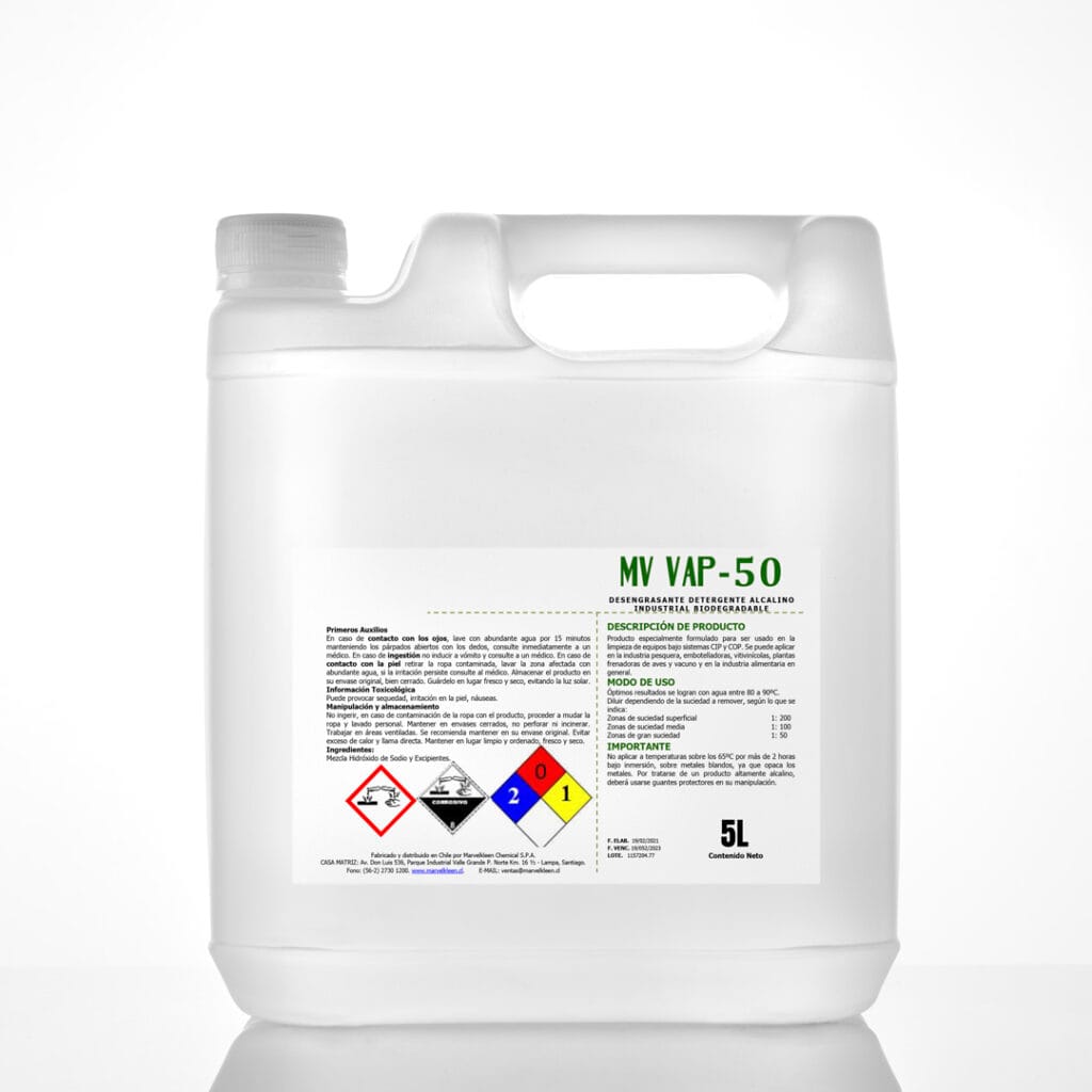 VAP- 50, desengrasante altísimo poder diluible