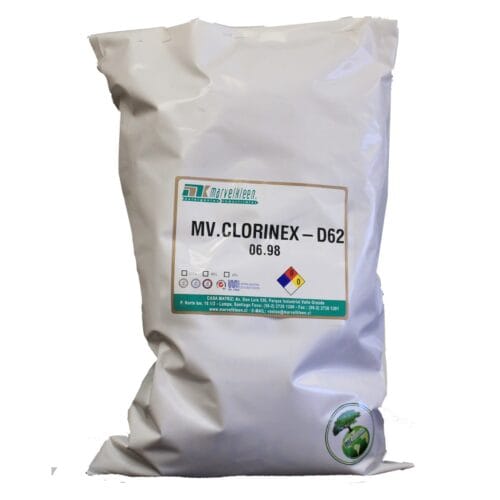 CLORINEX D-62, (CLORO EN POLVO CONCENTRADO 620.000 ppm) - Producto de limpieza industrial MarvelKleen Chile