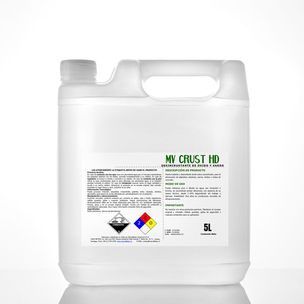 CRUST-HD, desincrustante acido elimina de sarro y oxido alto poder
