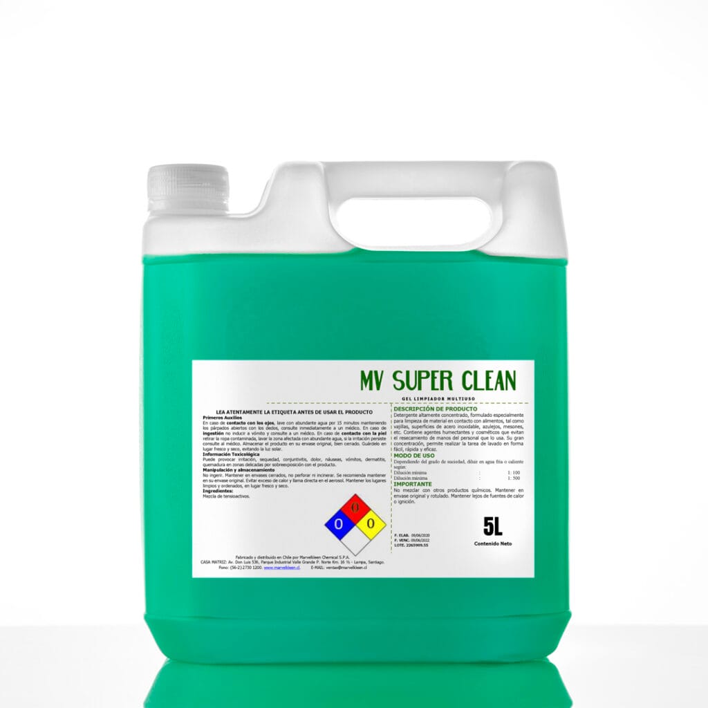 SUPER CLEAN, detergente limpiador, gel multipropósito
