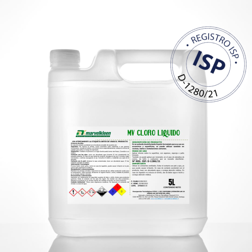 CLORO LIQUIDO INST, Cloro concentrado 3,9% - Producto de limpieza industrial MarvelKleen Chile